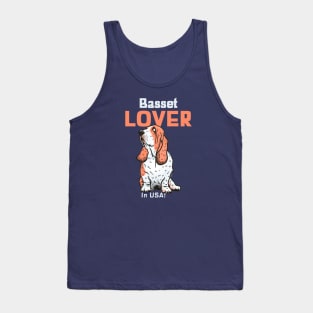 Basset Hound Lover In USA Tank Top